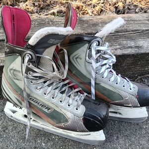 Bauer Ice Hockey Skates with Red and Black Highlights